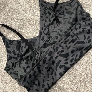 Lululemon black leopard sports bra